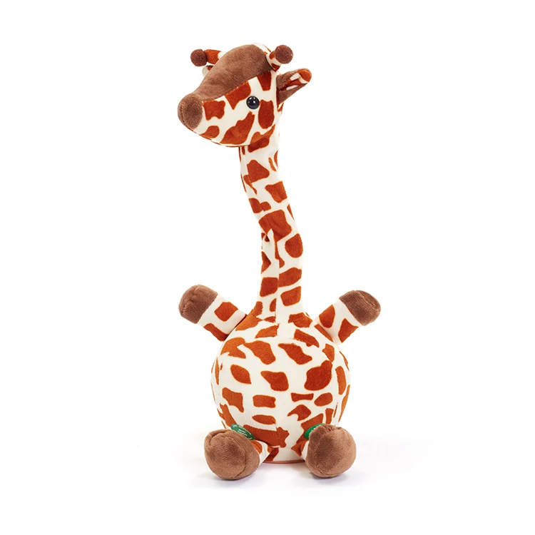 Electronic Shake Dancing Giraffe Talking Singing Plush Toy Doll Dancing Giraffe For Kids