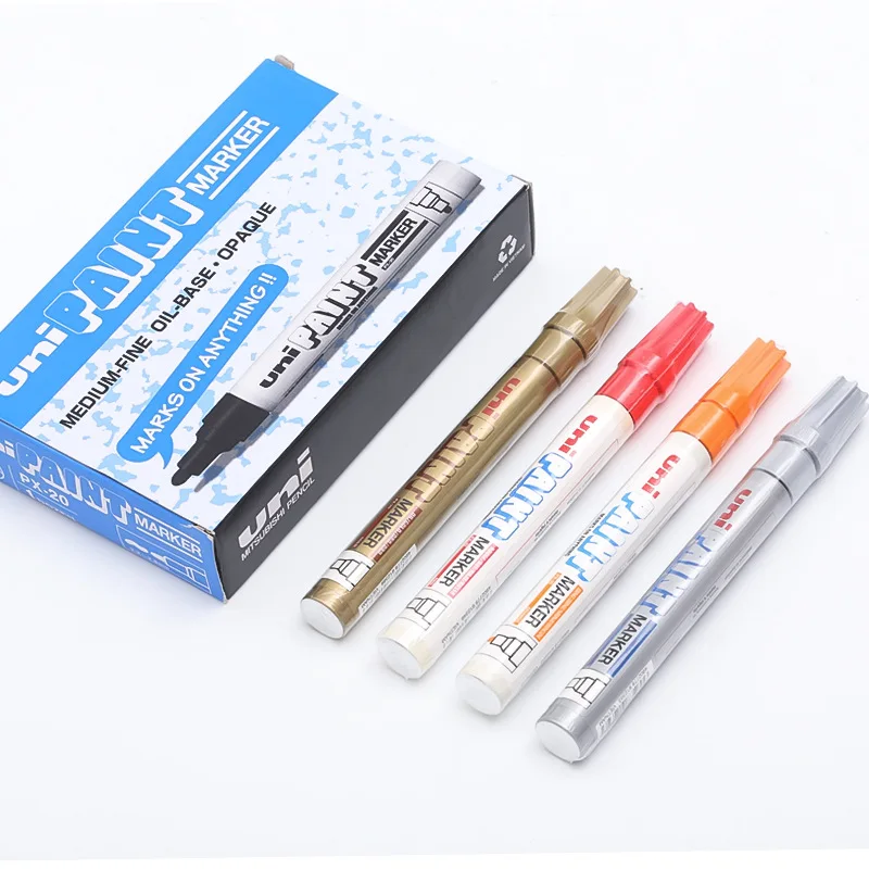 Industrial paint marker Uni-Ball uni Paint Marker Bullet Tip Medium Point Px20 Line Width 2.2-2.8mm for metal, plastic, glass