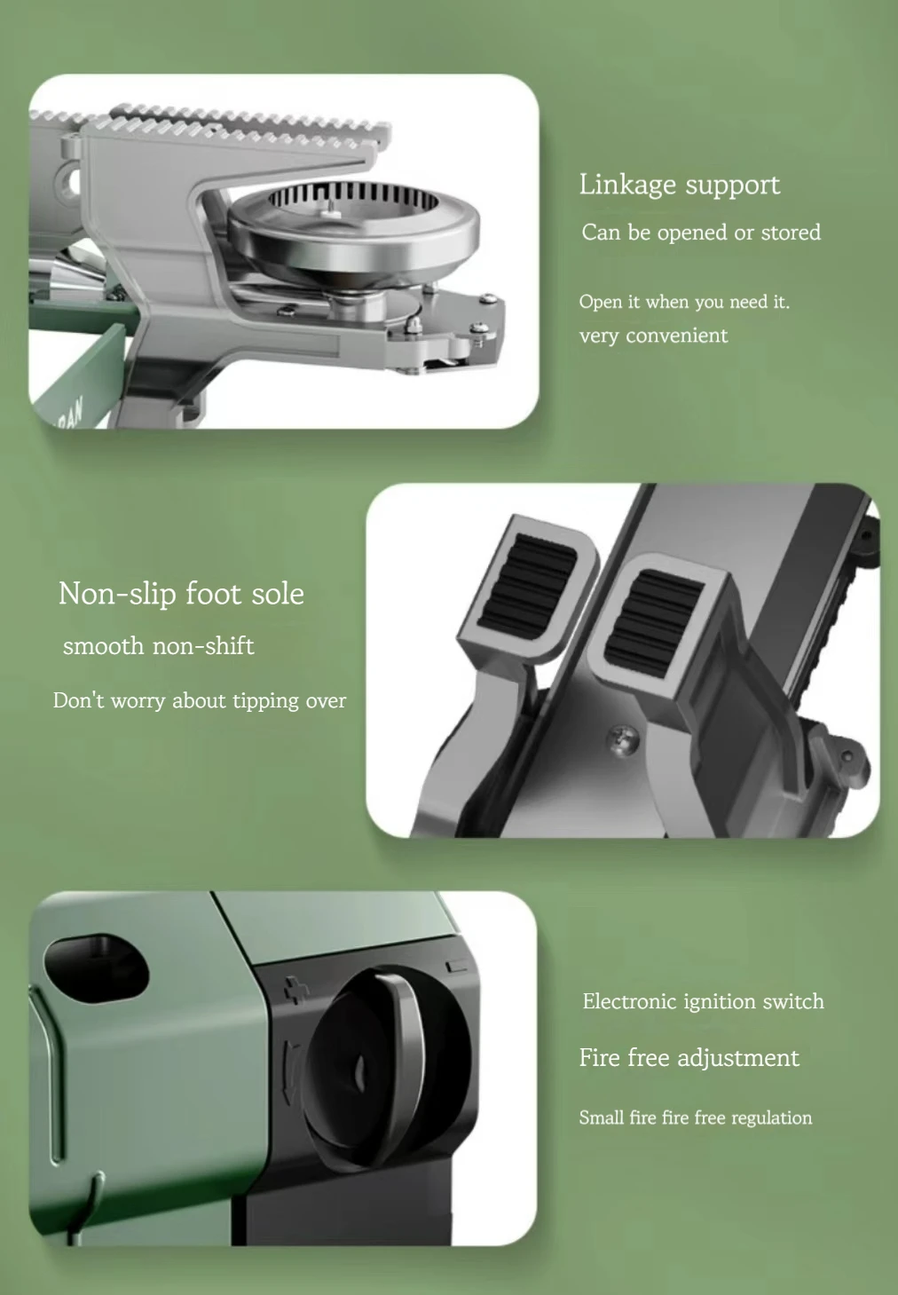 Carabiner outdoor portable folding camping stove Gas Carabiner boiling tea stove