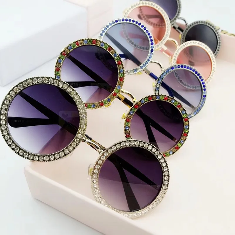 
sun glasses round sunglasses round rhinestone bling diamond sunglasses womens 