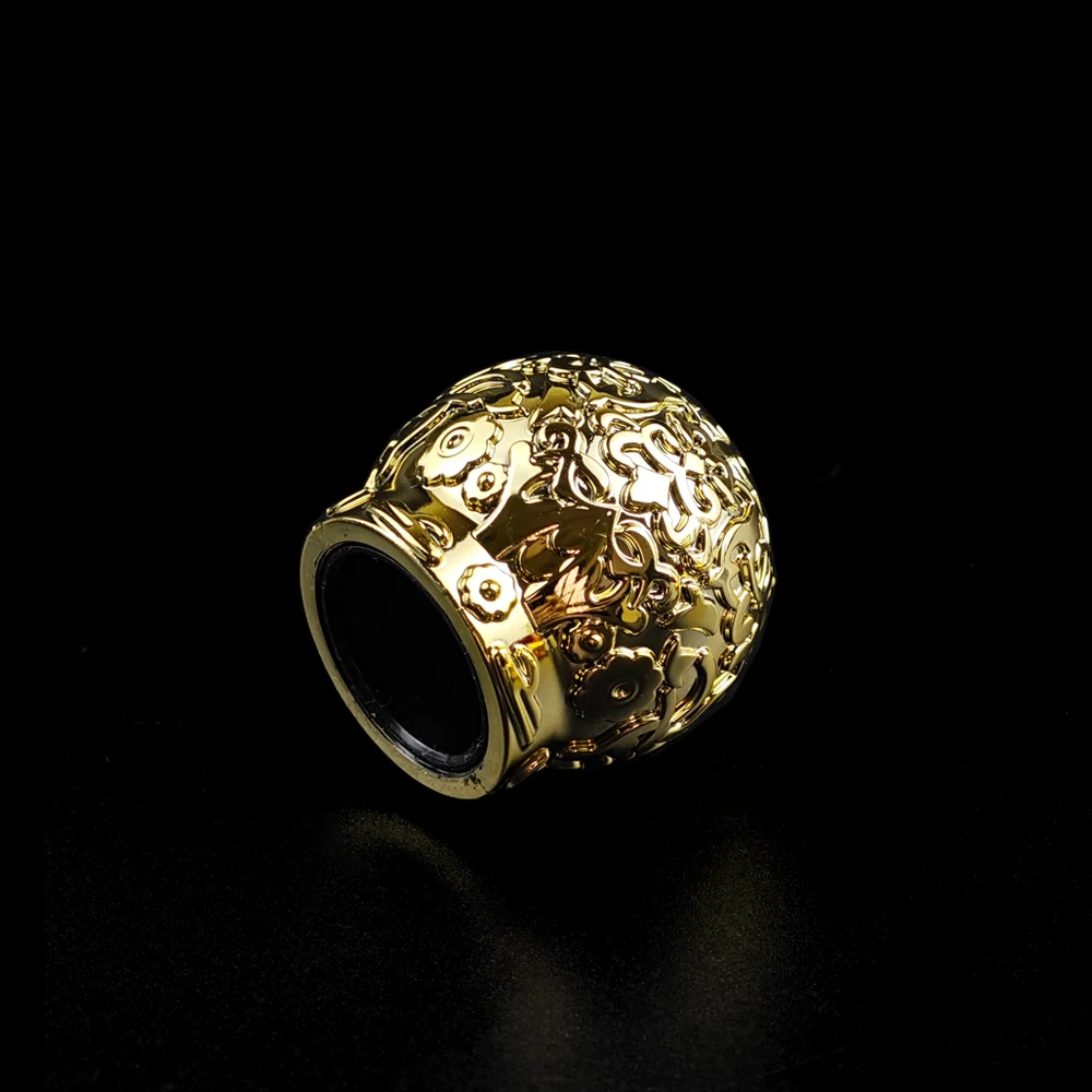 Luxury gold plated decorative special abs plastic crown shaped crimp pump perfume oil cover caps fpr perfume packaging