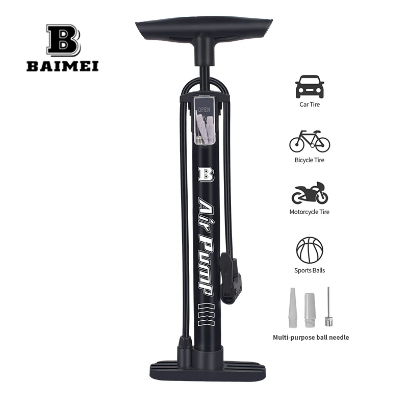 High-Pressure Manual Air Pump for Mountain Bikes alloy Aluminium Hand Pump with Presta Valve Adapter for Cycling Bicycle Pump