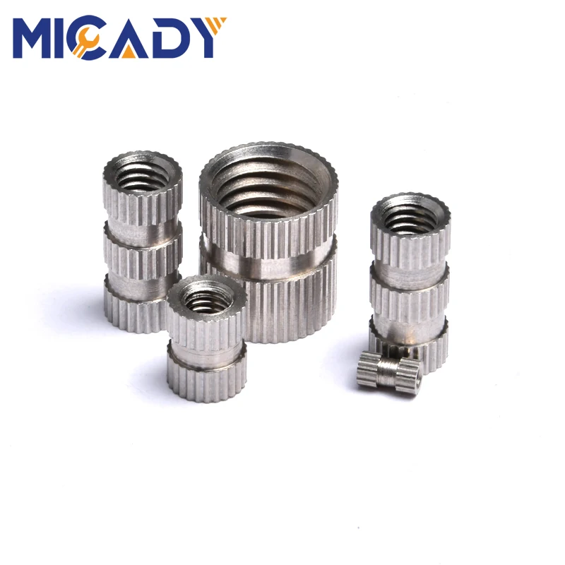 Female Thread Size Custom Knurled embedded insert nuts stainless steel bolt nuts injection molded stainless steel screw nuts