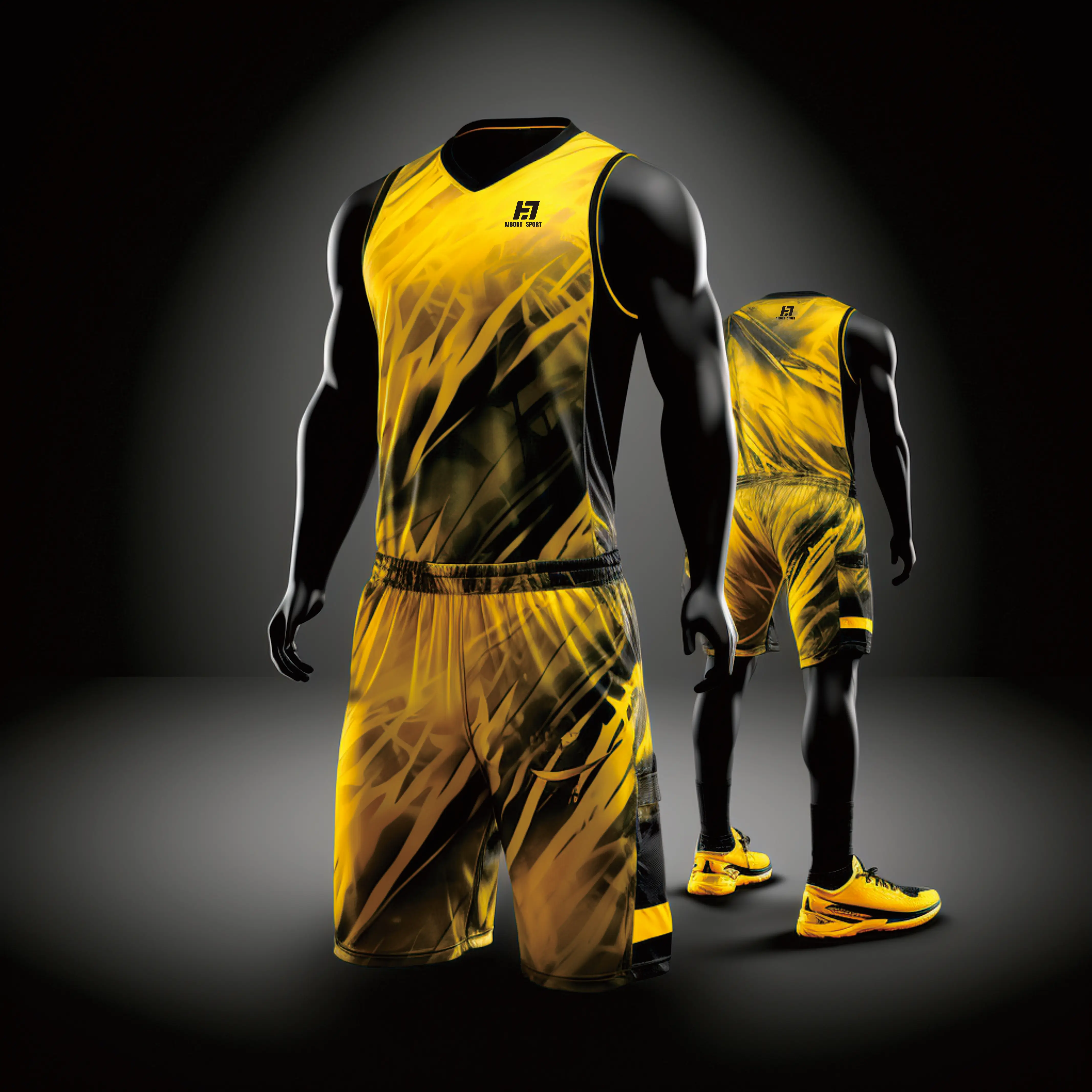 Aibort Wholesale Custom Sublimation Men Top Quality Reversible Training Plain School 2023 Best Basketball Wear Design For Team