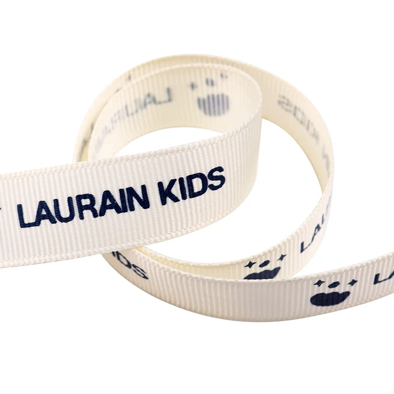 wholesale 2.5cm striped grosgrain ribbon custom gross grain 196 solid color 20mm brand grosgrain ribbon for decoration