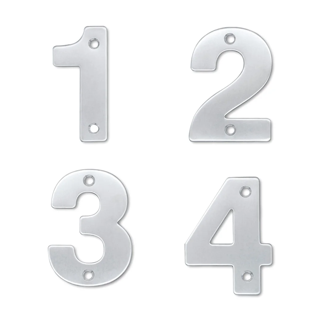
2021 new design digital number plates silver door umbers stickers 