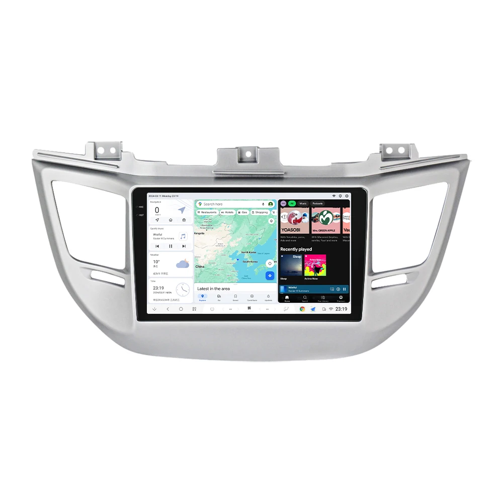 DUDUAUTO Car Radio Multimedia Player Navigation GPS Stereo Autoradio Car-play AUTO For Hyundai Tucson IX35 3 2015 2016 2017 2018