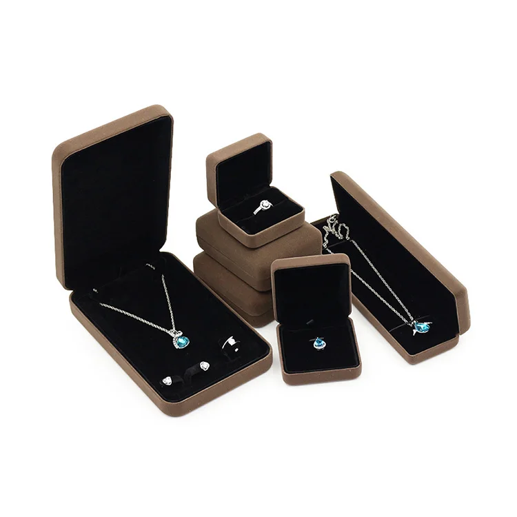 Velvet Fabric Ring Necklace High Quality luxury gift metal Jewelry package box