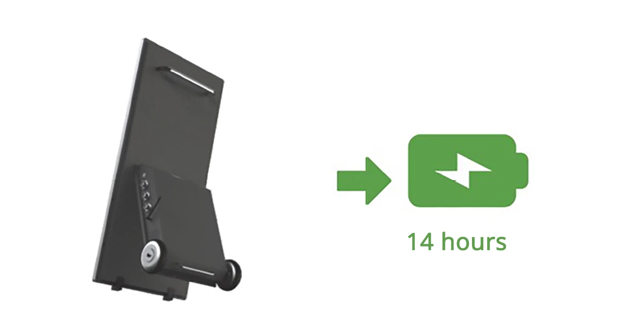 32 43 55 inch 1500nit high brightness outdoor portable movable battery LCD Display screen poster