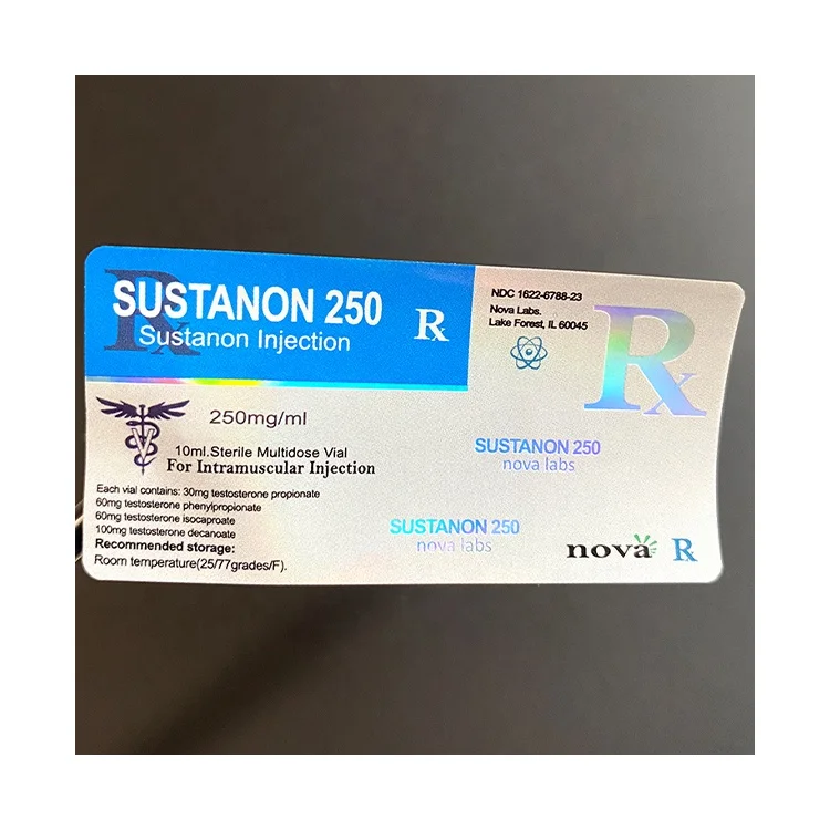 Vial label and box 56 - High quality NOVA hologram foil 10ml injection label vials label anabolic steroides for sale