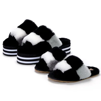 10mm sheepskin upper Womens Fluff Yeah Slide Slipper fur slides for women