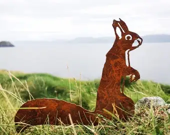 Лазерная резка corten garden art kangaroo для домашнего сада