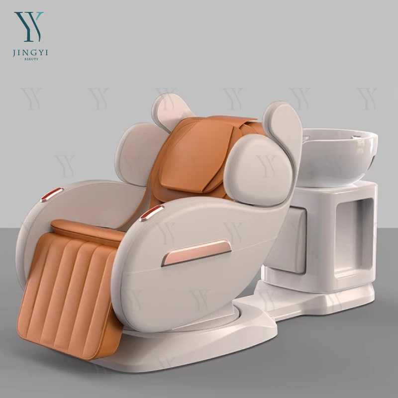 Customizable electric reclining knead massage shampoo chair hair salon washing water therapy head spa chair beauty