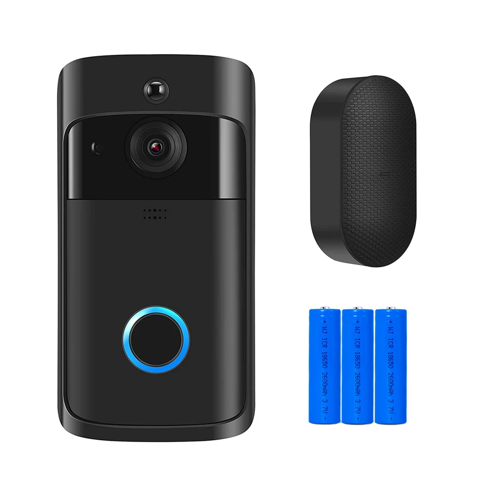 The Ring Video Doorbell with Camera and Monitor iCloud Storage / 3 Battery Video Doorbell V5 Wifi Waterproof