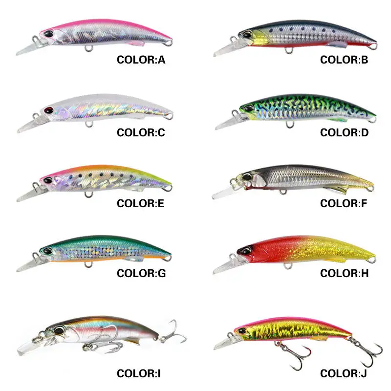 92mm 40g 10Colors Sinking Minnow Lure Wholesale Hard Plastic Fishing Lure for Stream Trout Bass
