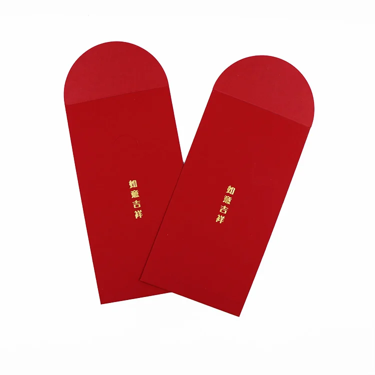 gold foil custom print red pakcet flower Laser cut angpow packet rubble  feeling red packet