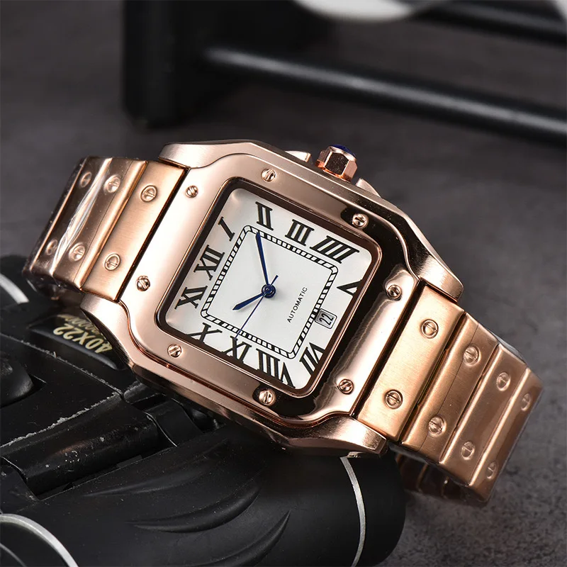 2024 Original Brand Watches For Mens Fashion Classic Square Waterproof Wristwatch Luxury Sports Male Clocks