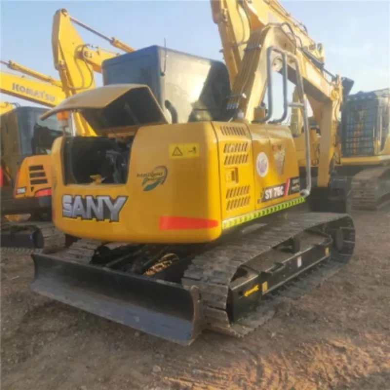 Хорошее состояние SANY SY75C подержанный экскаватор 7.5ton на складе для продажи
