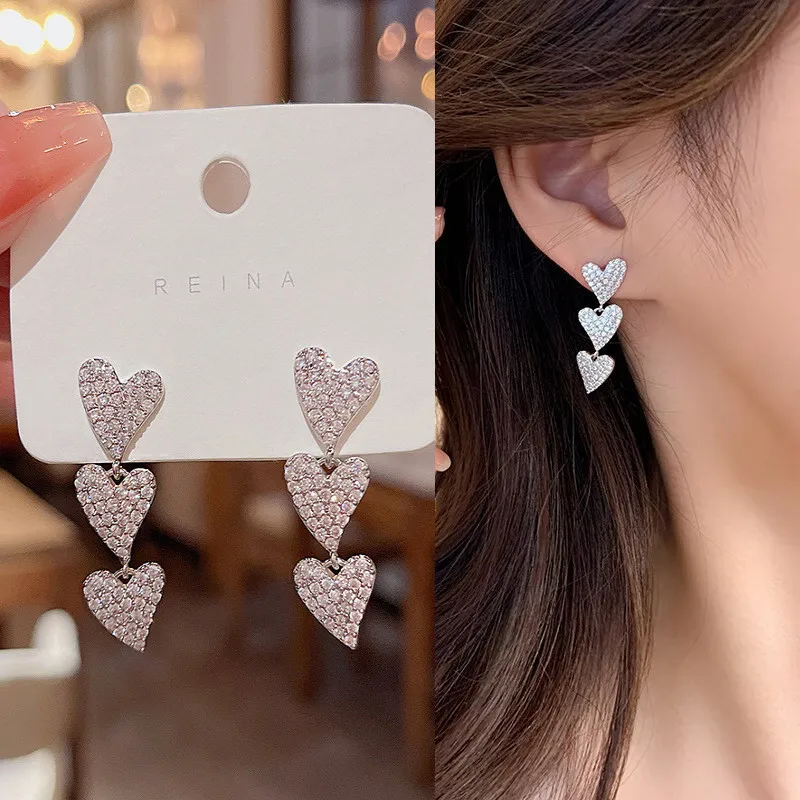 Wholesale Tassel Earrings Wedding Love Design Fashionable Wedding Long Earrings For Women