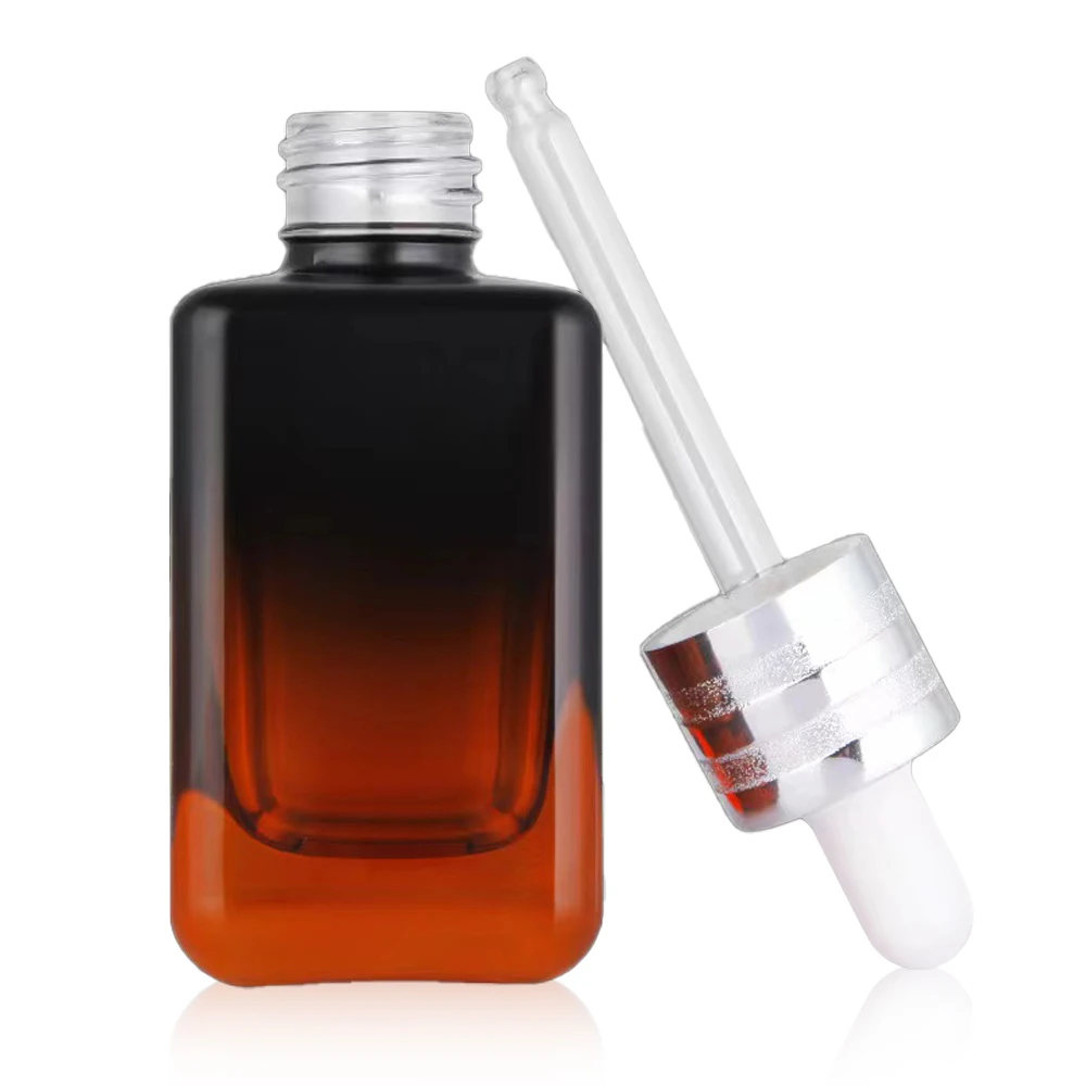 Custom 10 ml 2Oz 15ml 30ml 60ml 100ml Pipette Frosted Pink Blue Amber Colored Cosmetic Essential Oil cute dropper bottles