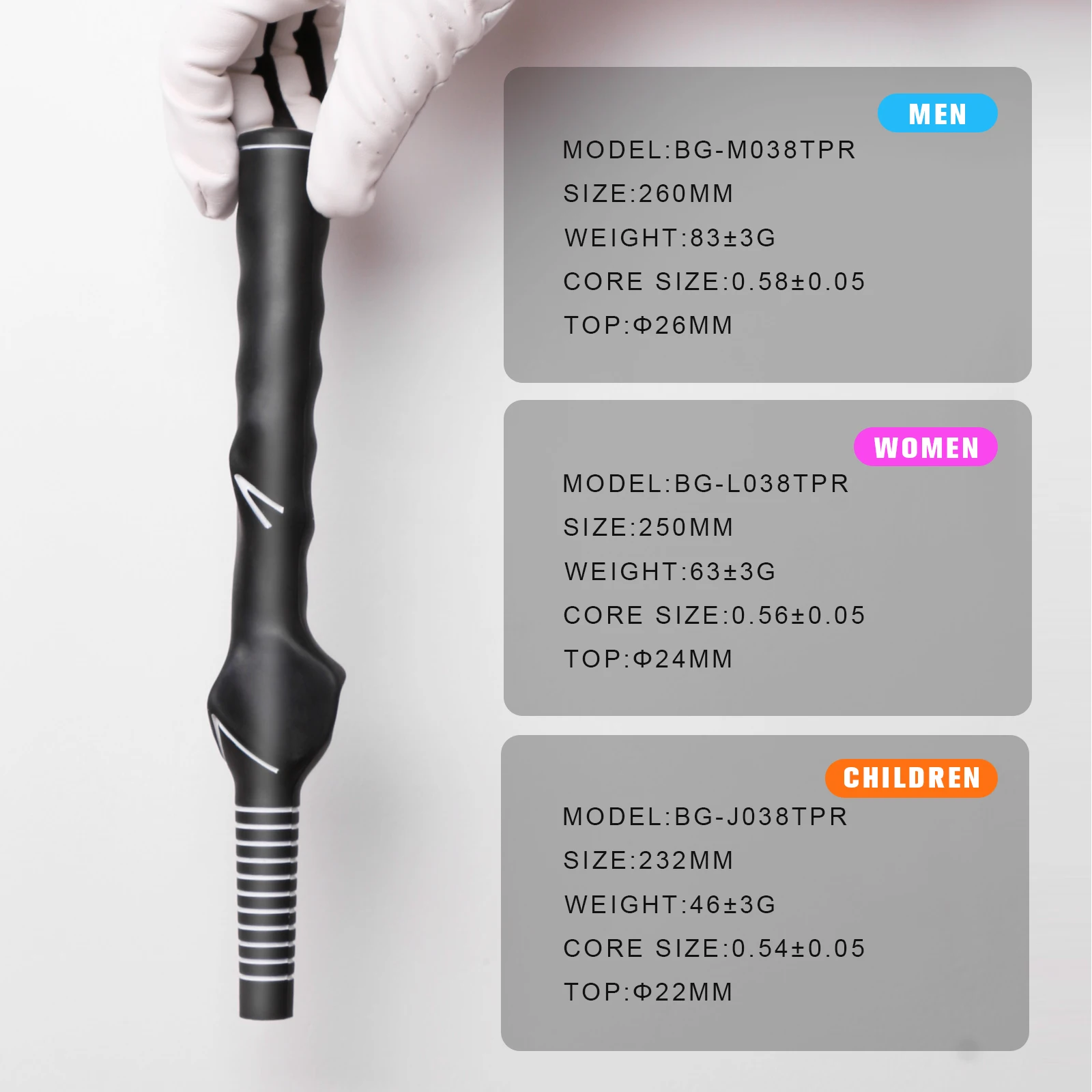 Golf Supplier Golf Training Grips For Beginner Custom Colors TPR Material Grips