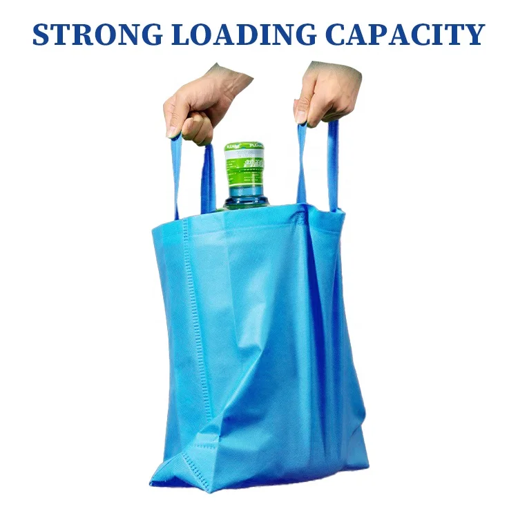 Huahao discount custom print eco reusable supermarket grocery promotion shopping non woven carry fabric tote cloth bag