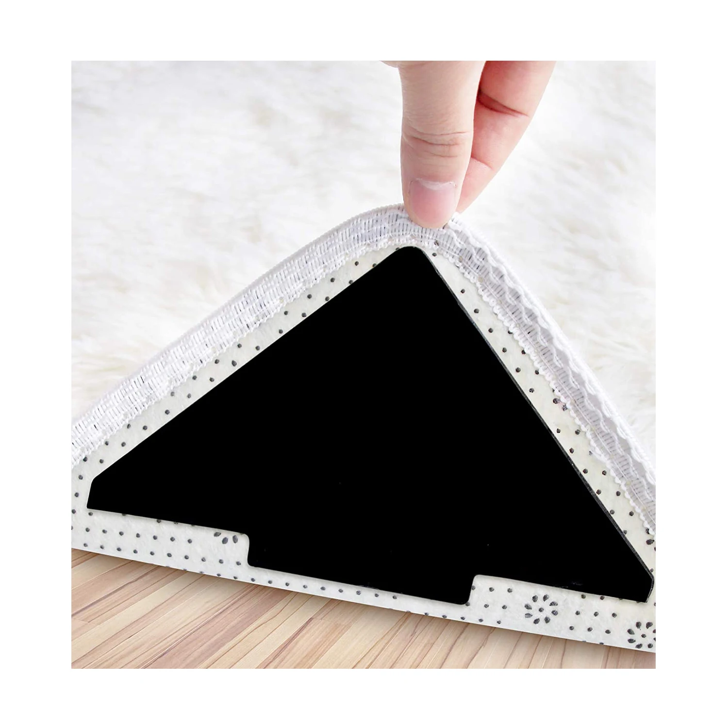 Wholesales Double Sided Non Slip Reusable Rug Tapes Washable Rug Tape Anti Curling Non Slip Reusable Rug Pad