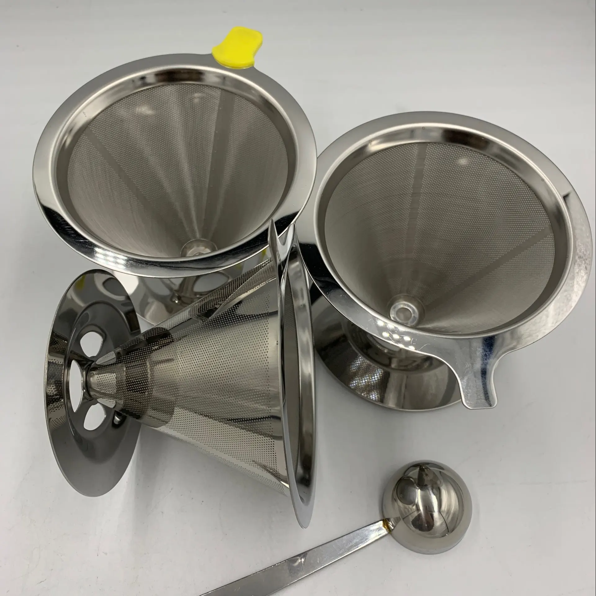 25 микрон безбумажный конусный фильтр из нержавеющей стали капельный для кофе