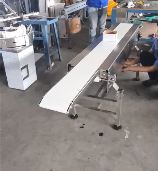 Retractable food grade pu belt conveyor