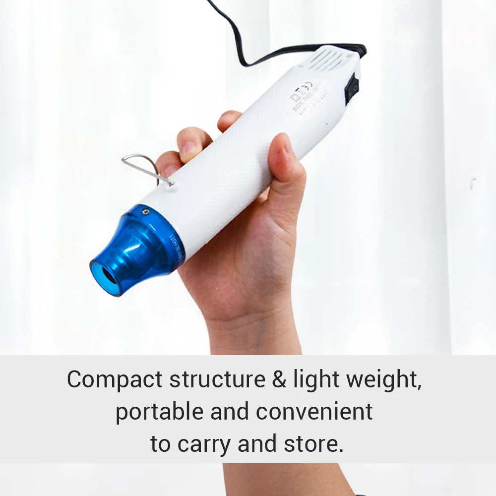 300W Hot Air Machine Hot Air Gun Heating and Shaping Tool for Soft Clay Relief Powder Heat Shrinkable Sheet 220V EU Plug