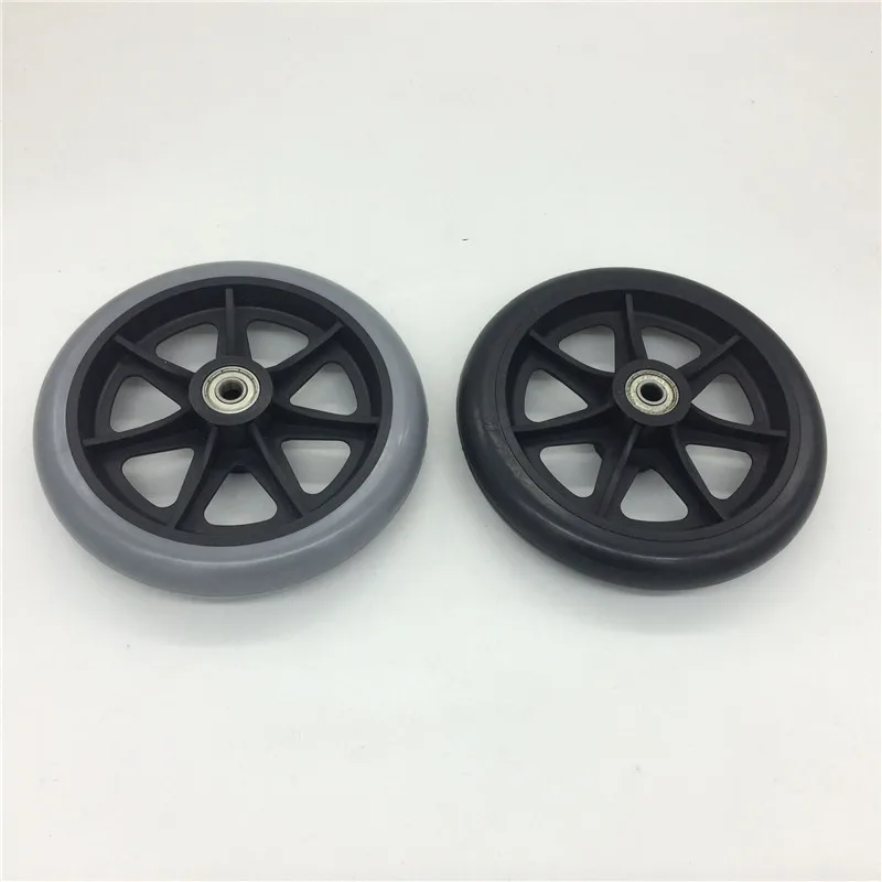 
JQ Caster 6inch Plastic airless solid Wheels Wheelchair Front Wheels 