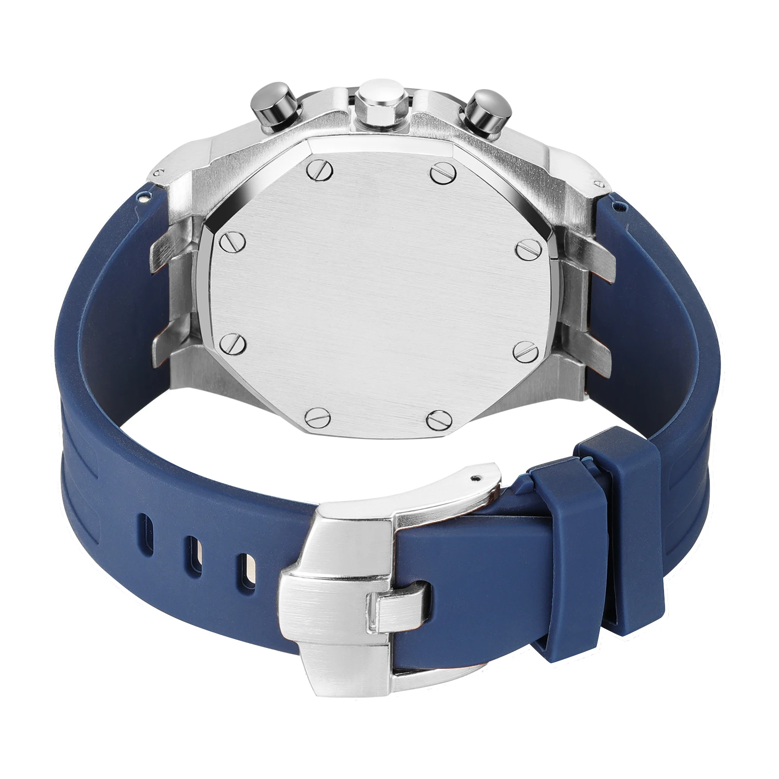 PINTIME 2022 New Leisure Men Silicone Band Quartz Wrist Watch Fashion Personality Calendar Watches Customized Logo