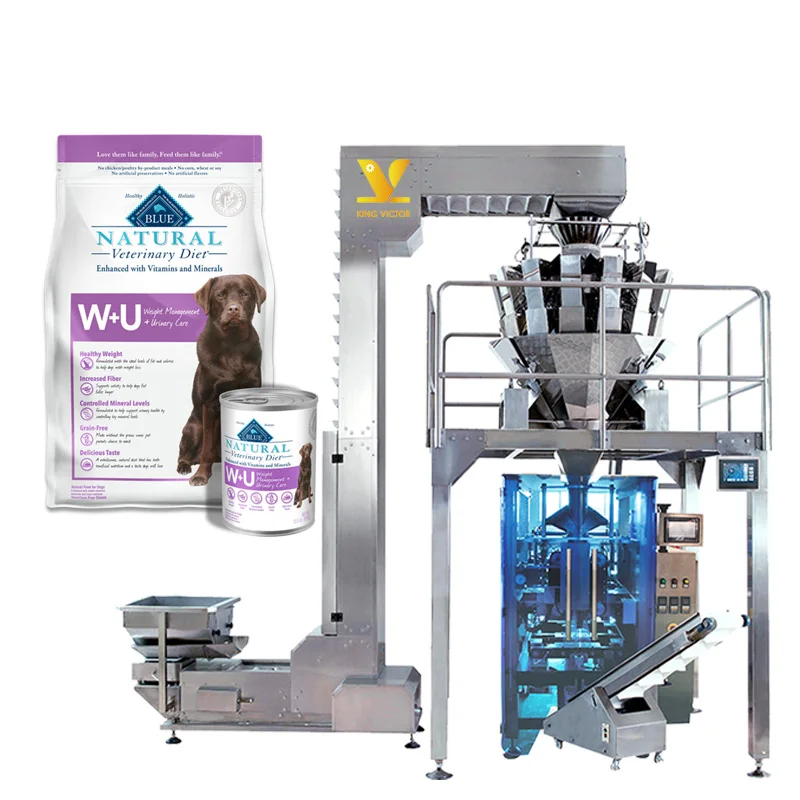 Multi function Automatic weighing seed grain pet food salt sugar rice packaging machine