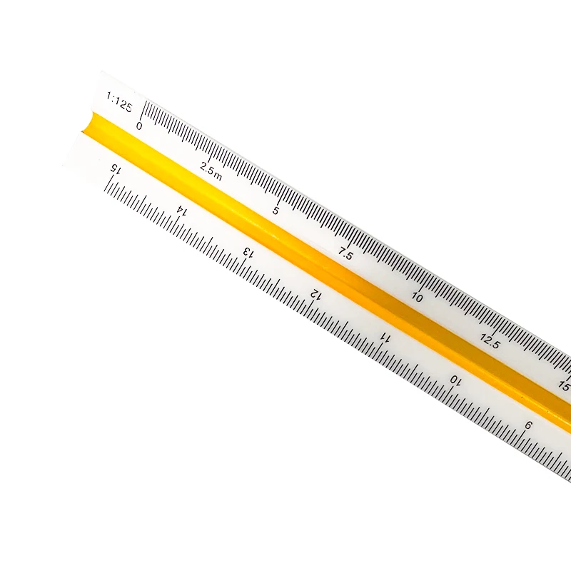 Customized Engineering Scale Drafting Ruler Metal Architect Scale Aluminum Triangular Ruler