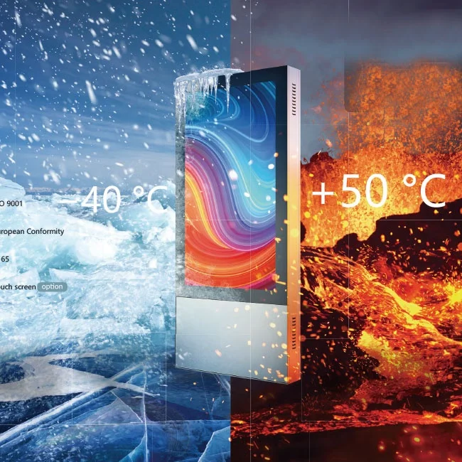 Large QLED Outdoor lcd advertising display screen with high brightness IP65 4G support and wifi