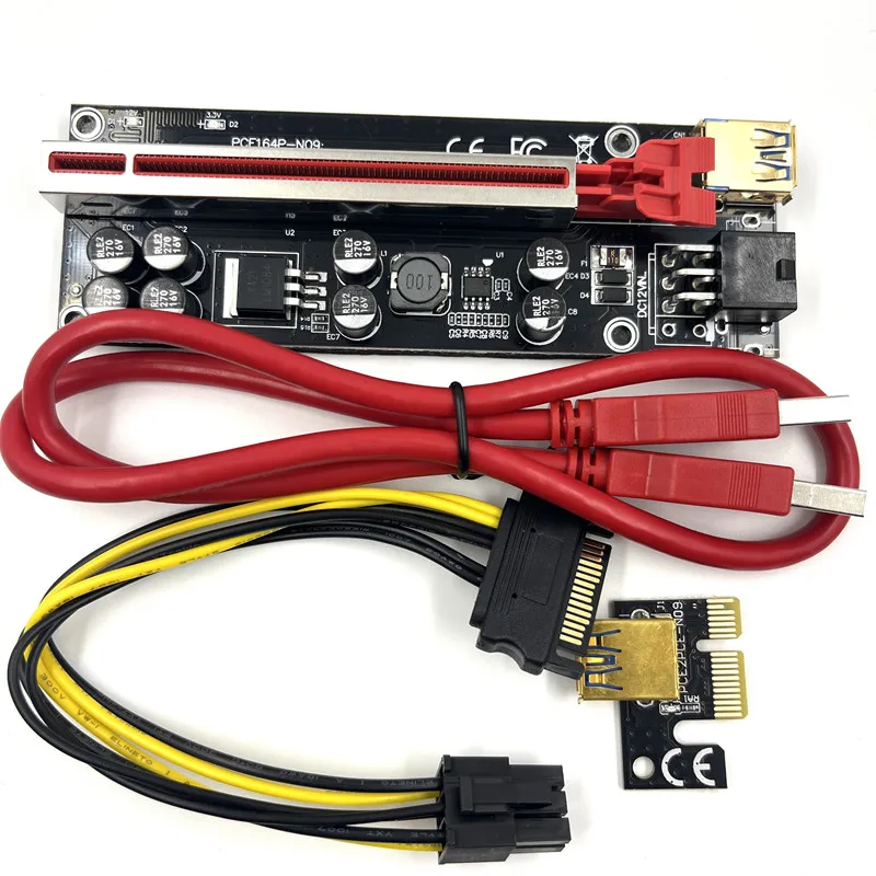 Высококачественная Райзер-карта Ver009 PCI-E 1X до 16X USB 3