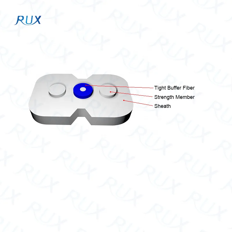 Cabo de Fibra Optica Drop cable 1FO ANATEL CERTIFICATE 1 Core Outdoor Self Supporting FTTH Fiber Optic Cable 1KM Price