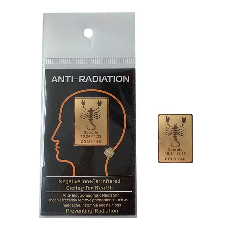 6010 24K Gold Anti Radiation Sticker Shield EMF Quantum Ions Stickers for Mobile Phone Laptop TV