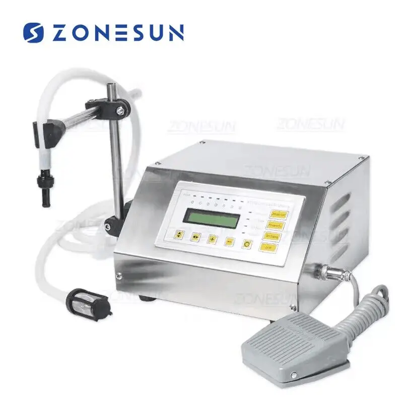 ZONESUN 220V or 110V GFK-160 Digital Control Liquid Filling Machine Small Portable Electric Water Supply