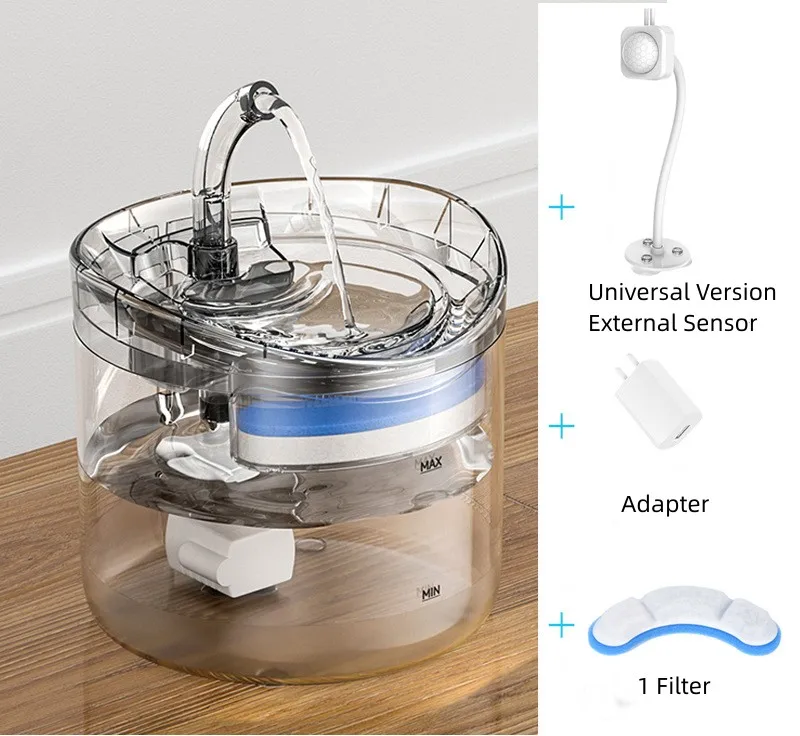 Ultra quite Automatic Intelligent Pet Drinking Water Fountain 1.8L Dog Dispenser