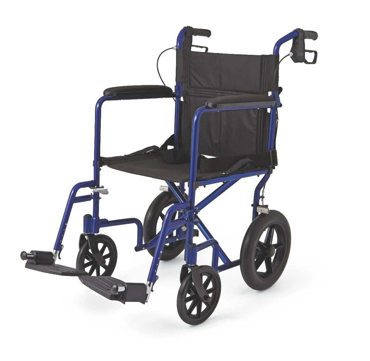 WH921 Transport Wheelchair Superlight Durable Aluminum Wheelchair With Handle Lock Brake Manual Wheelchair