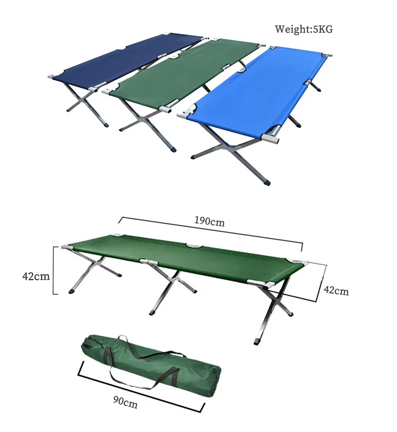 Wholesale  Cheap Outdoor Lightweight Portable Office Bed Easy Folding Camping Sleeping Cot Bed