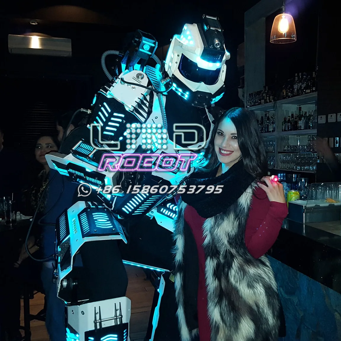 Бесплатная доставка, светодиодный костюм робота для взрослой вечеринки, светодиодные костюмы роботов со светодиодной co2 пушкой, пистолетом
