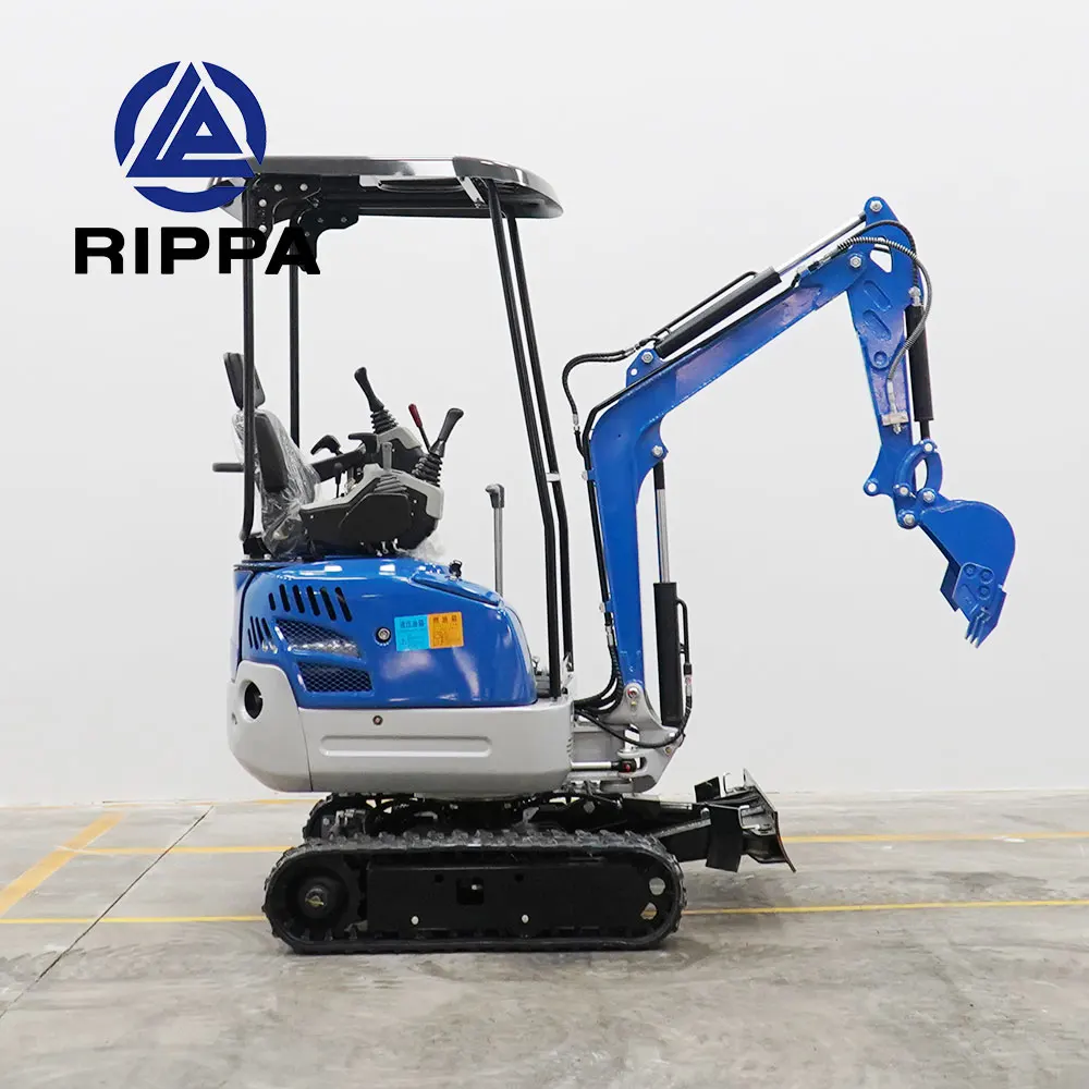 Rippa EPA Engine Home Excavation Machine CE Approved Mini Excavator 1.2 Ton Small Digger For Sale