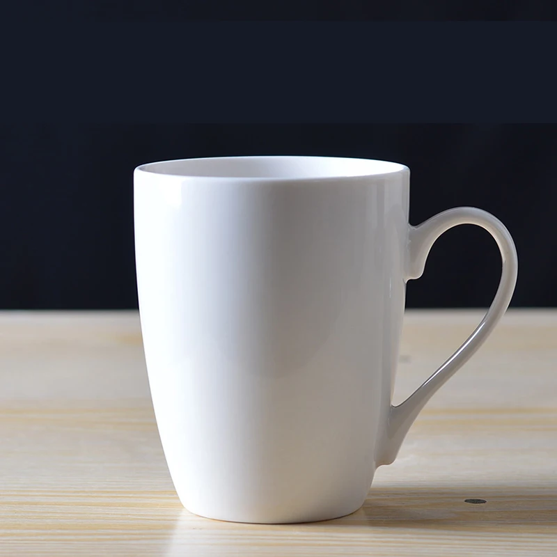 Modernqiu Custom 350ml 12OZ White Ceramic Mugs Personalized minimalist design bulk coffee cups  personalized coffee cups