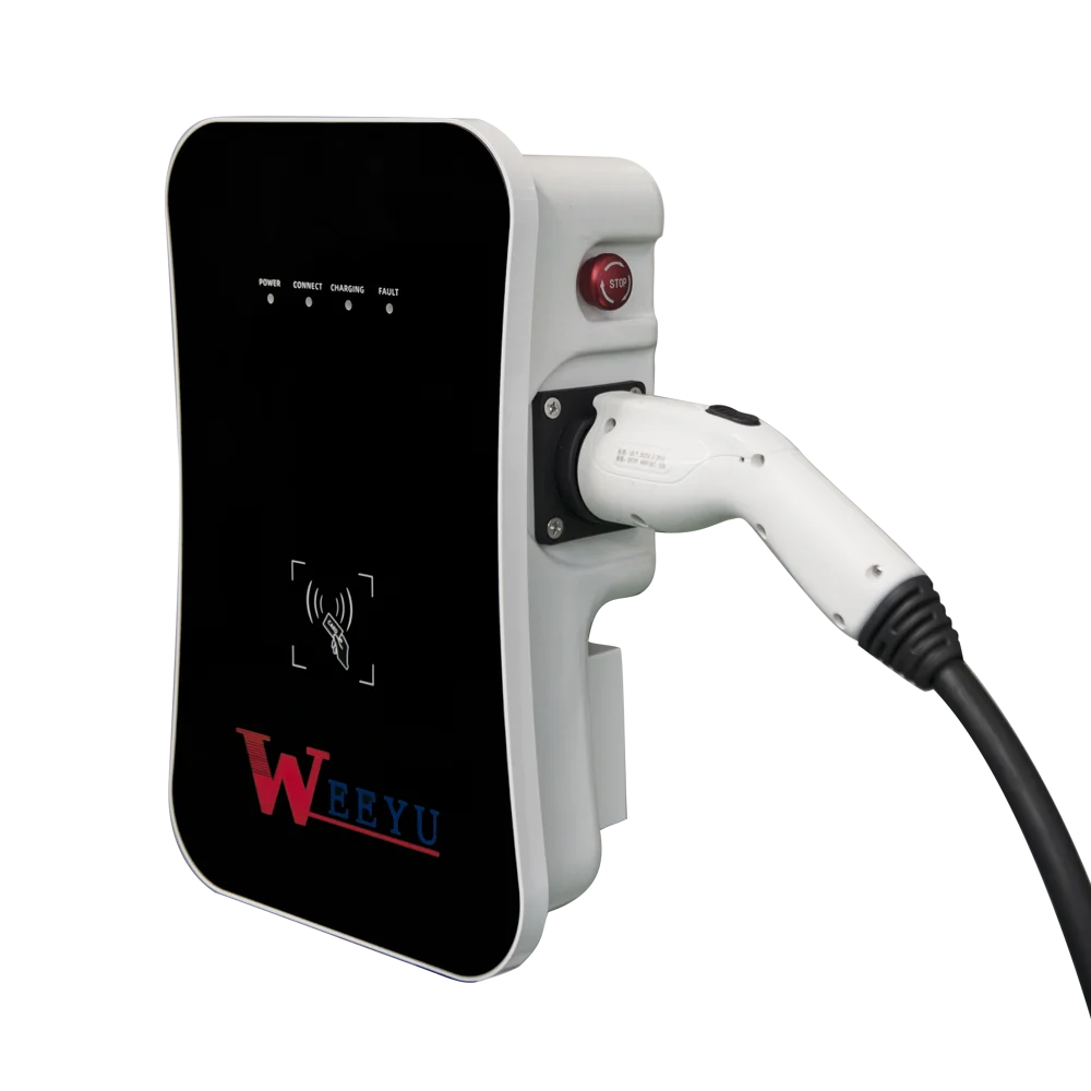 IP54 Type2 Wallbox 16a 32a безопасная EV зарядная станция электромобиля с разъемом