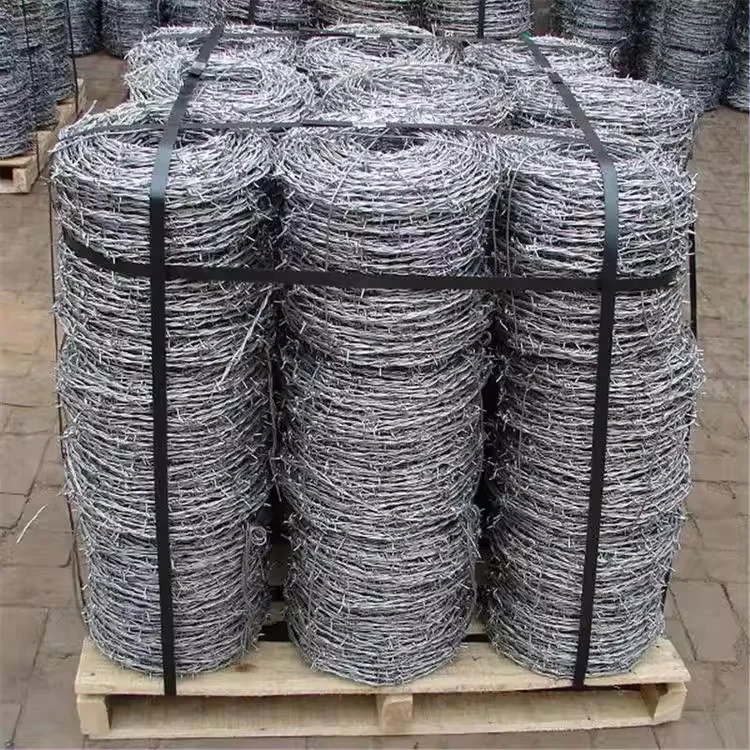 Galvanized Steel Double Twist Strands Barbed Steel Wire Security Single Strand Barbed Wire PVC Coating High Quality Barbed Wire