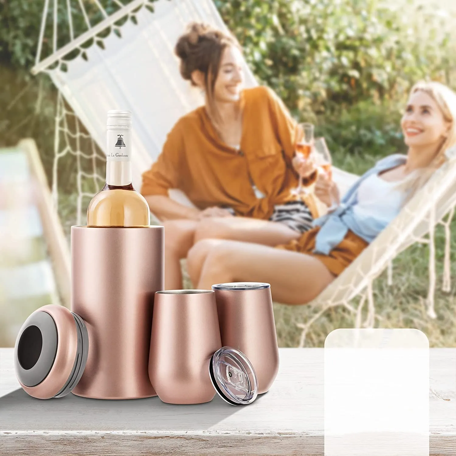 Metal Insulated Beer Cooler For Wine Bottle Cooler  Christmas Gifts Pink  Insulated Steel Wine Bottle Small Wine Bucket Chiller