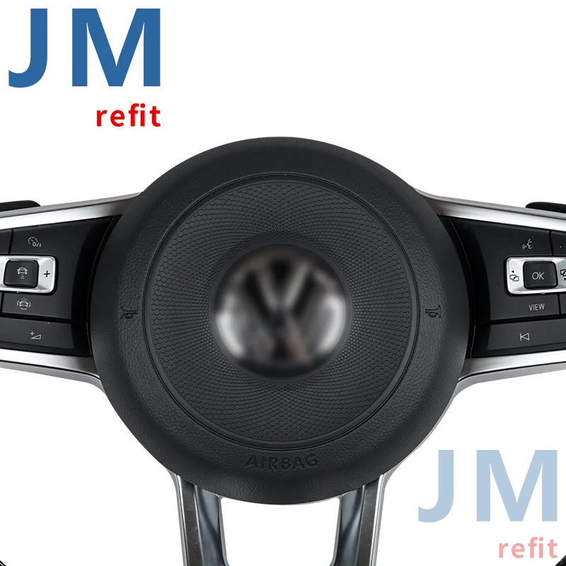 Full Leather Steering Wheel for VW MK7 MK7.5 MK6 MK5 Golf 7 Tiguan Passat  Sport Old to New