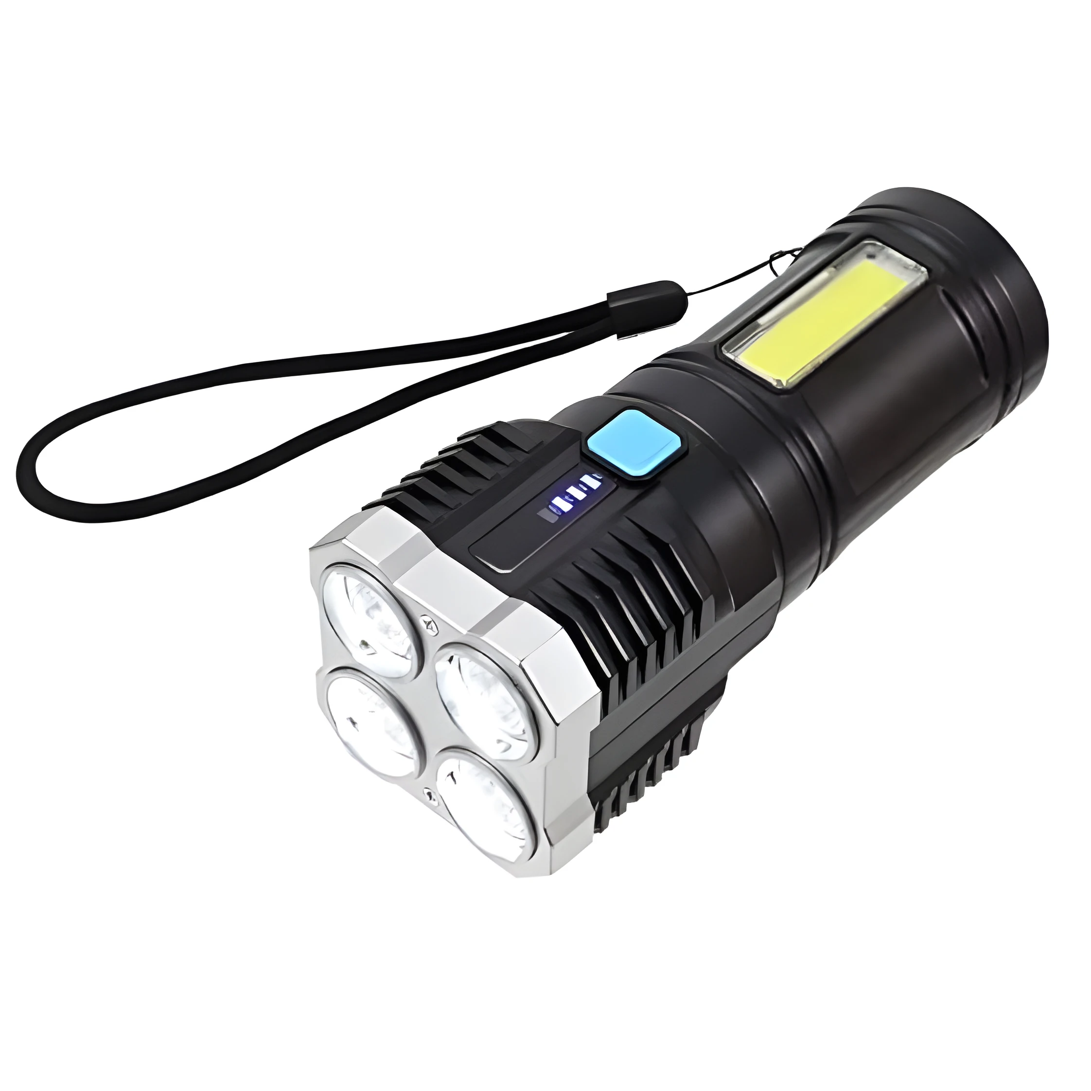 LED powerful black flashlight portable LED flashlight